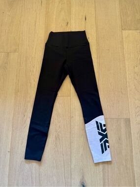 PXG Black Leggings with Accent White Logo Golf Leggings